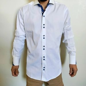 Maceoo white cotton men's shirt Sz 2
